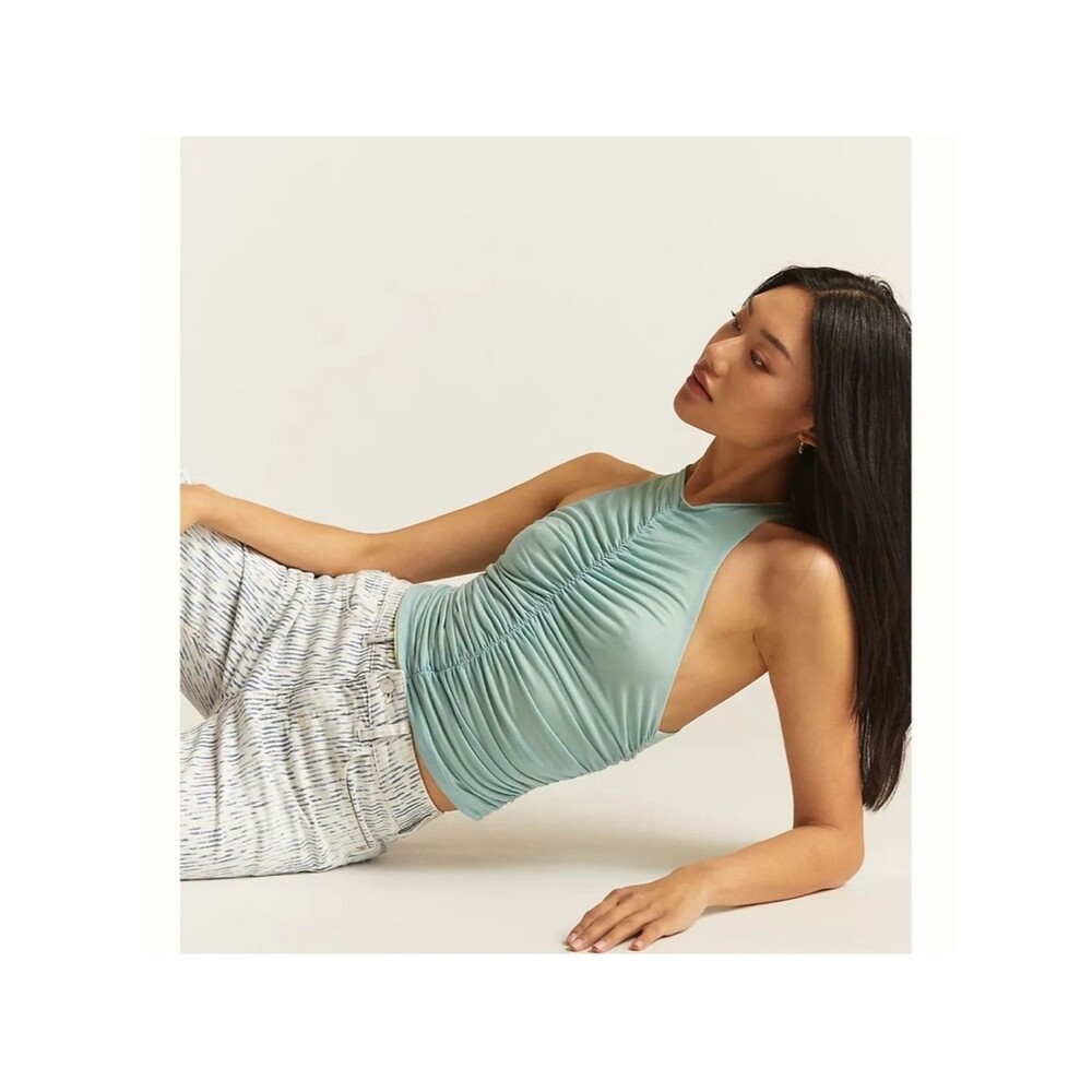 Pilcro Anthropologie Ruched Reversible Halter Tank